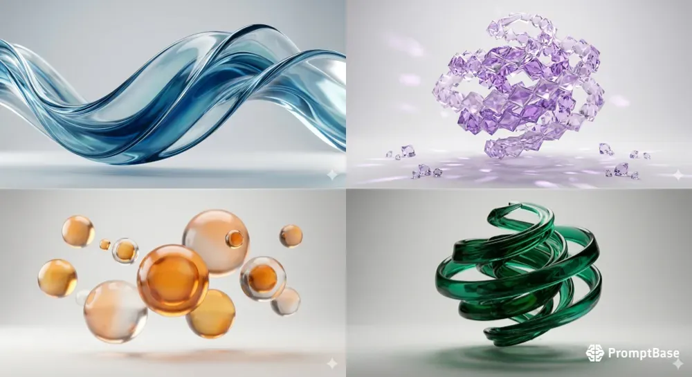 Pro 3D Fluid Glass Backgrounds