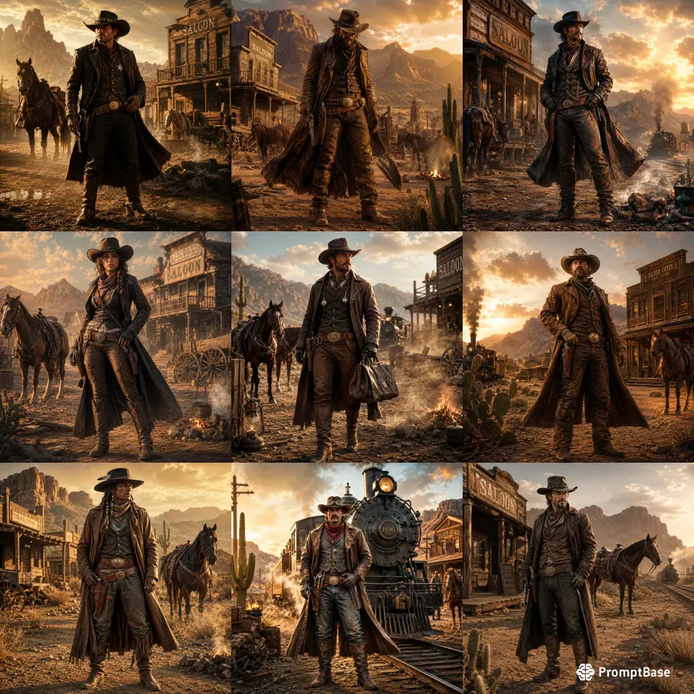 Wild West Cinematic Character Portraits