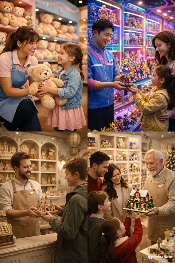 Cinematic Ultrarealistic Toy Shops