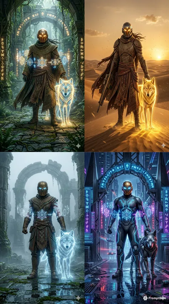 Cinematic Wolf Guardian Portraits