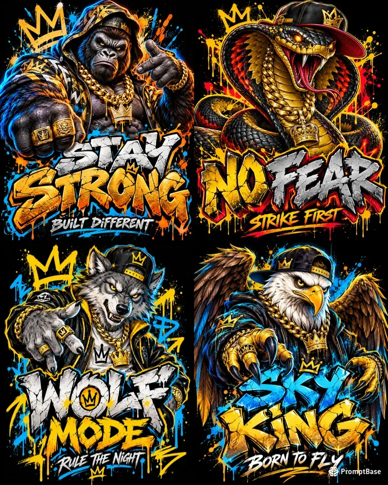 Graffiti Street Animal Posters