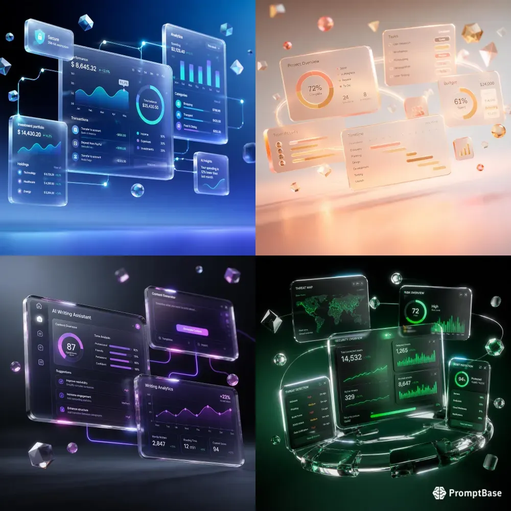 Glass Dashboard Saas Heroes