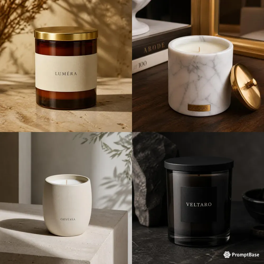 Luxury Candle Product Photography