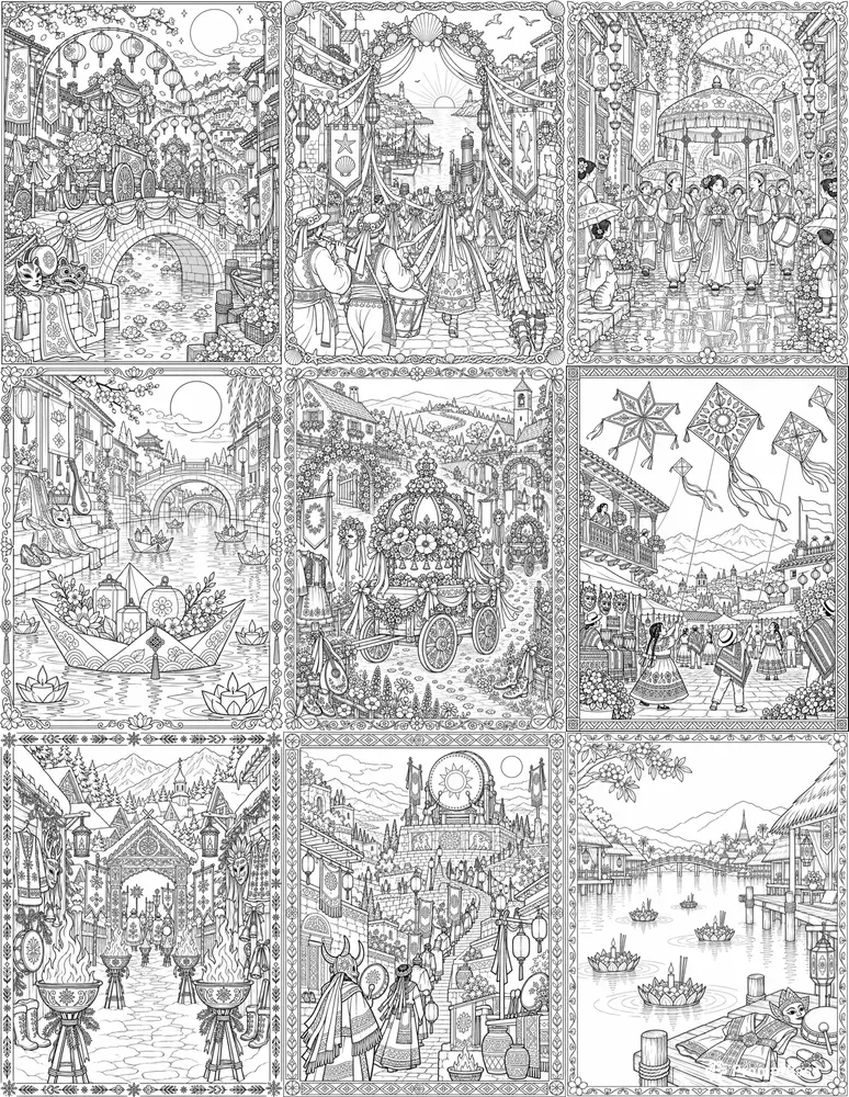 Forgotten Festivals Coloring Pages