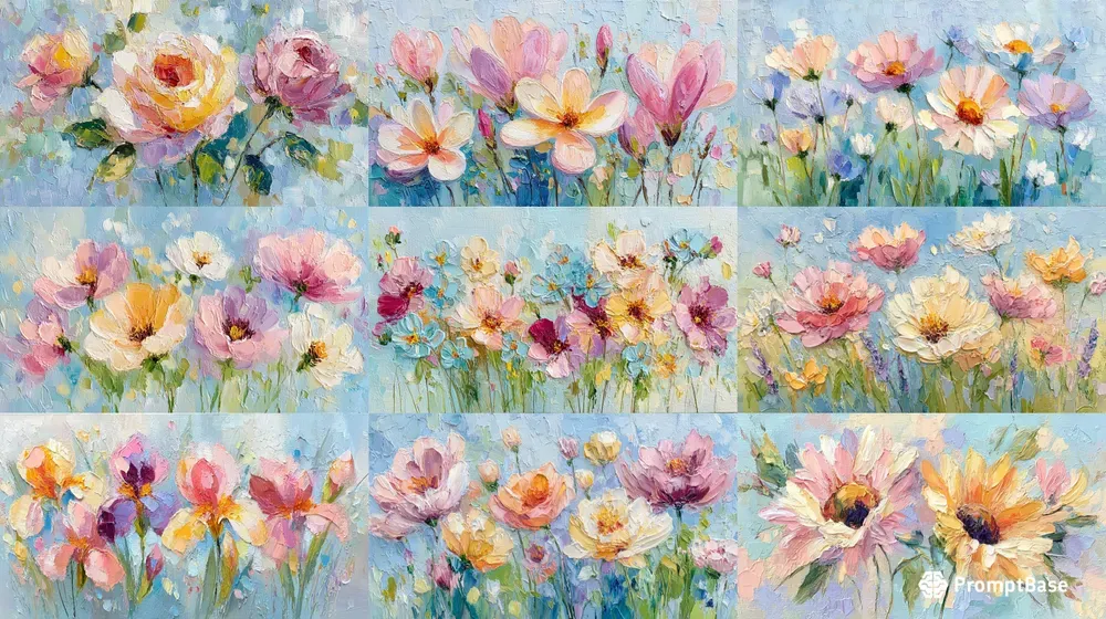 Impressionist Flower Canvas Wall Tv Art