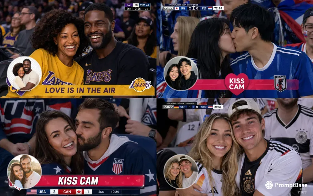 Kiss Cam Stadium Moments