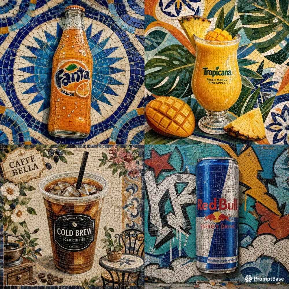 Mosaic Beverage Art Collections