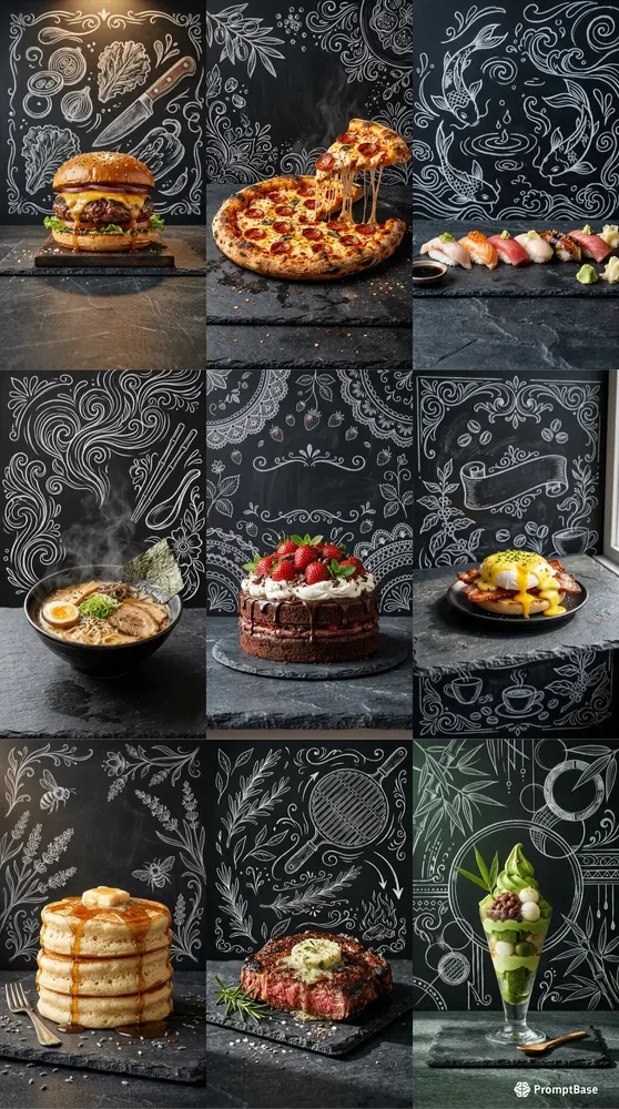 Chalkboard Bistro 3D Food Integrations