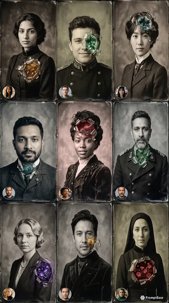 Surreal Peeled Emulsion Tintype Portraits