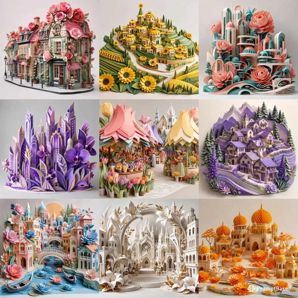 Paper Bloom Cities