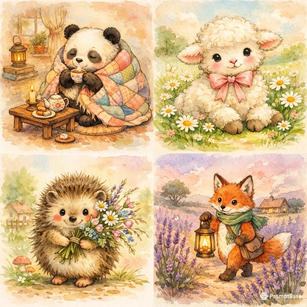 Whimsical Storybook Animal Illustrations