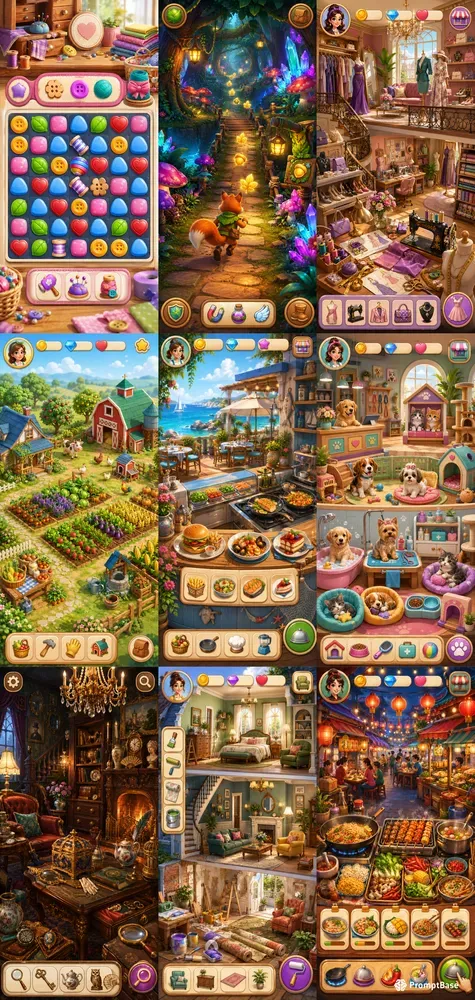 Casual Mobile Game UIs