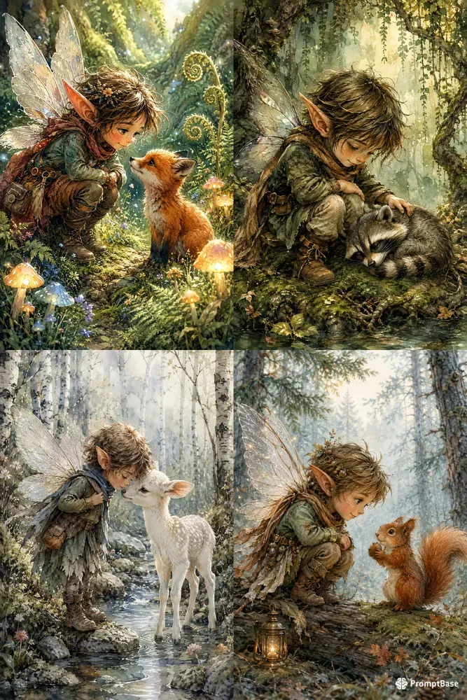 Whimsical Forest Fairy Encounters