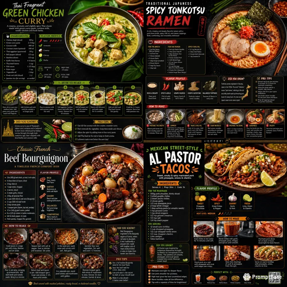 Culinary Recipe Infographic Pros