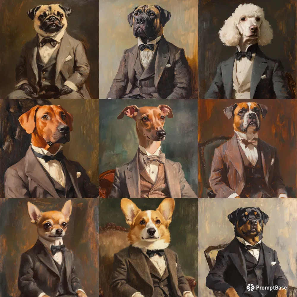Aristocratic Dog Portraits