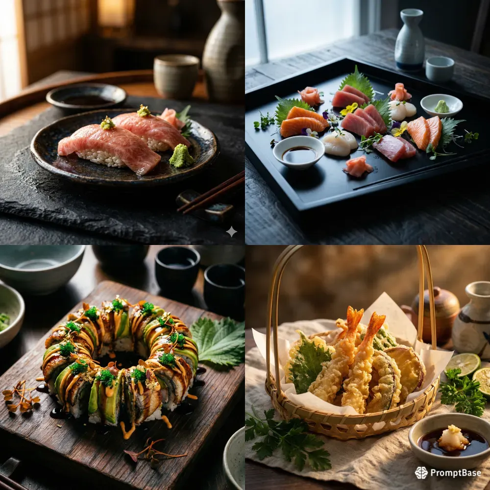 Cinematic Sushi Japanese Cuisines