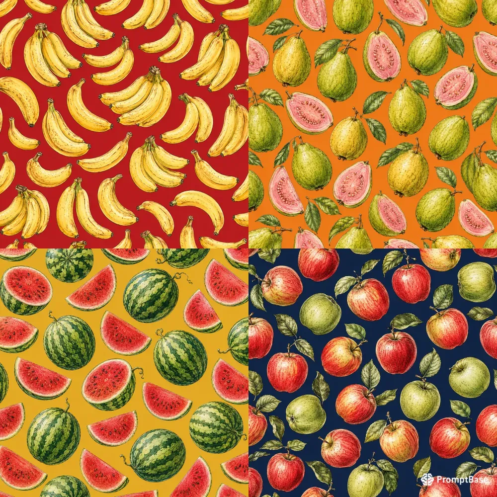 Seamless Printable Fruit Designs 2