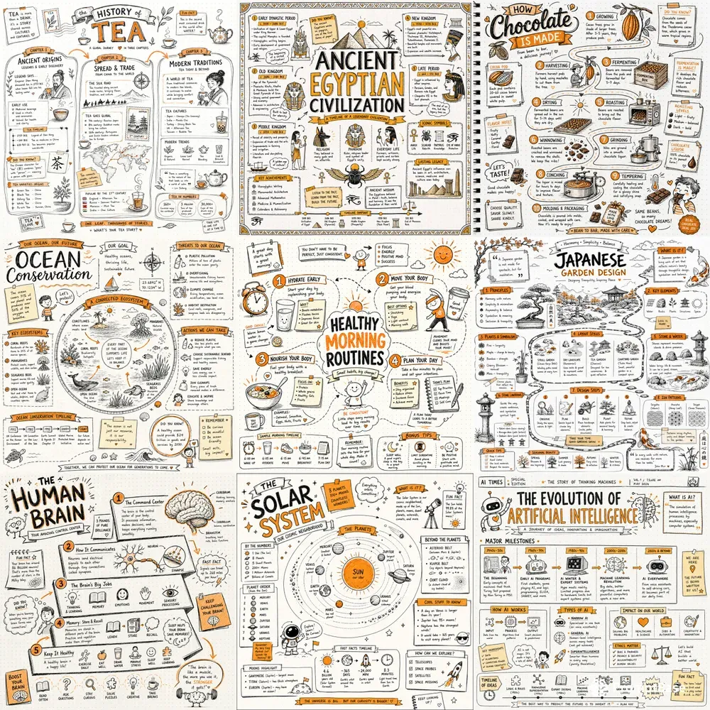 Handdrawn Learning Posters