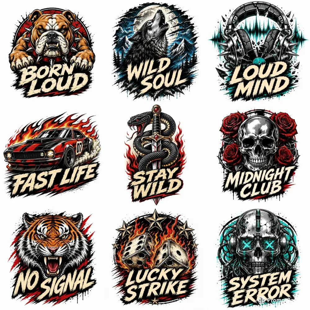 Streetwear Graphic Tshirt Designs