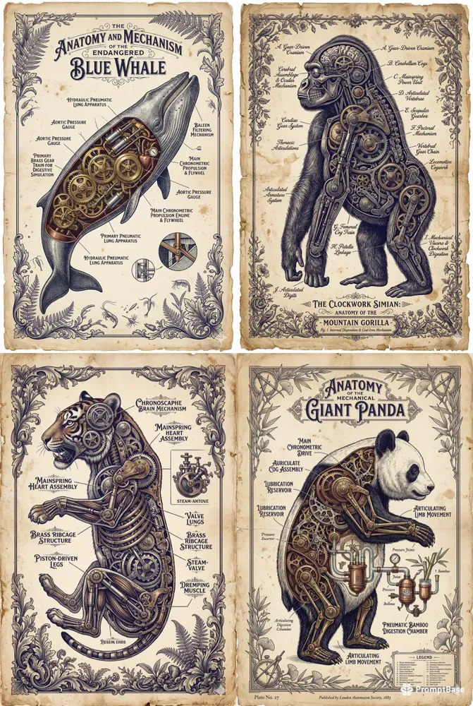 Mechanic Endangered Animal Crosssections