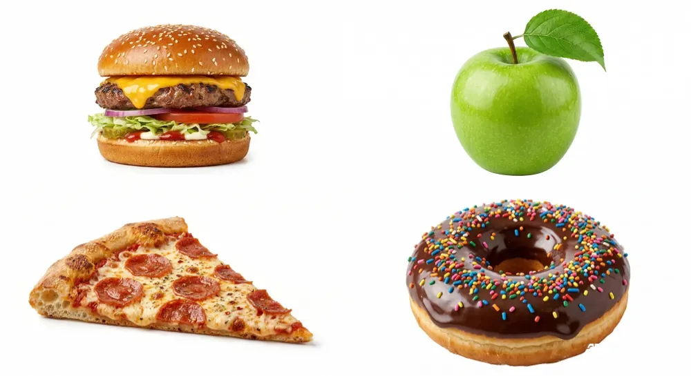 Isolated White Background Food