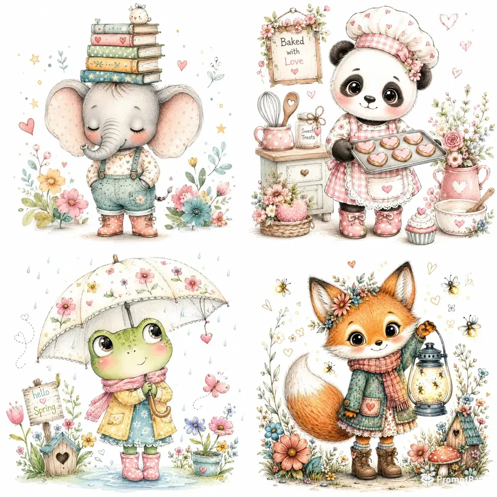 Whimsical Bigeyed Characters