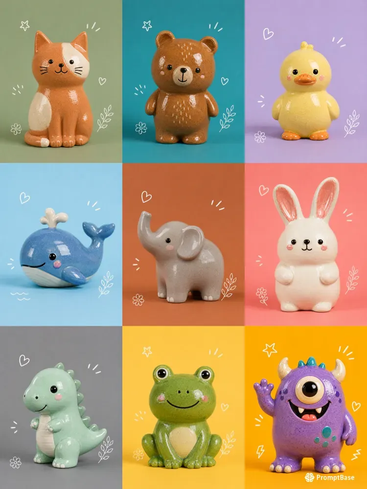 Handcrafted Ceramic Clay Character Art