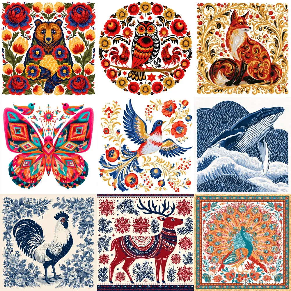 Folk Art Illustration Generator