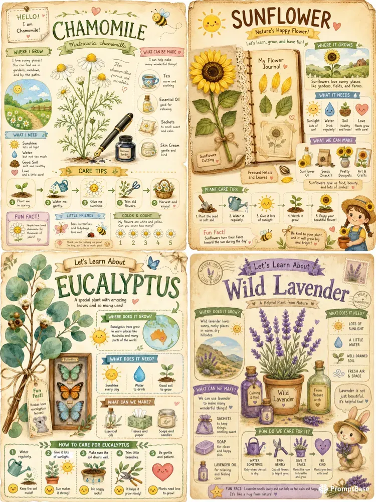 Botanical Educational Activity Pages