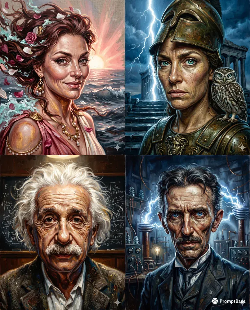 Ultra Realistic Caricature Oil Paintings