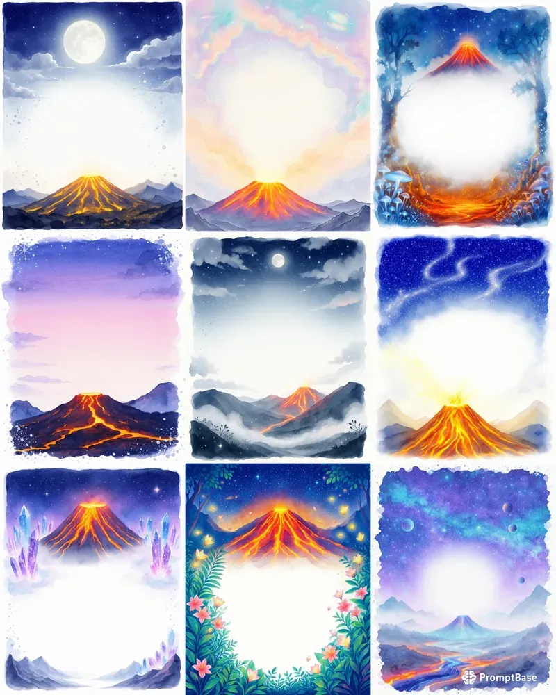 Volcano Fantasy Journal Pages