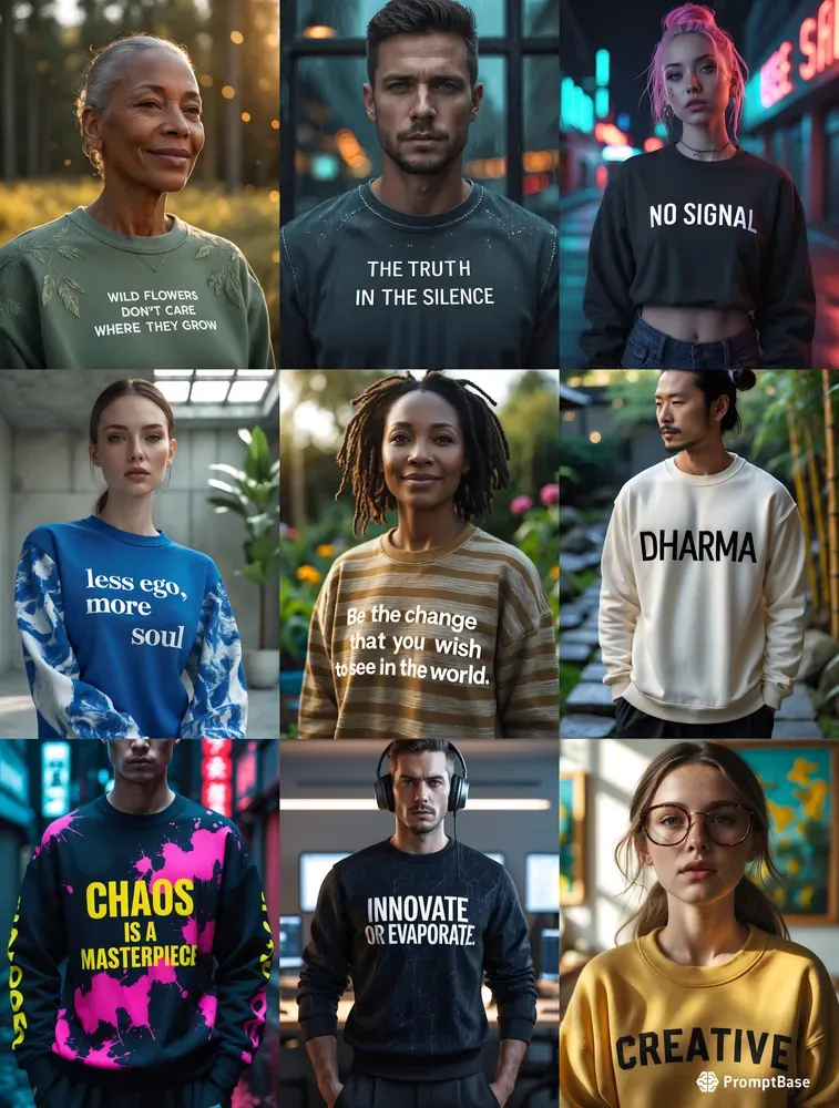 Pro Typography Realistic Apparel