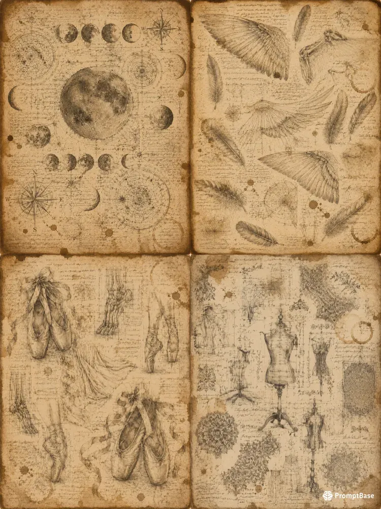 Junk Journal Antique Artist Sketchbooks