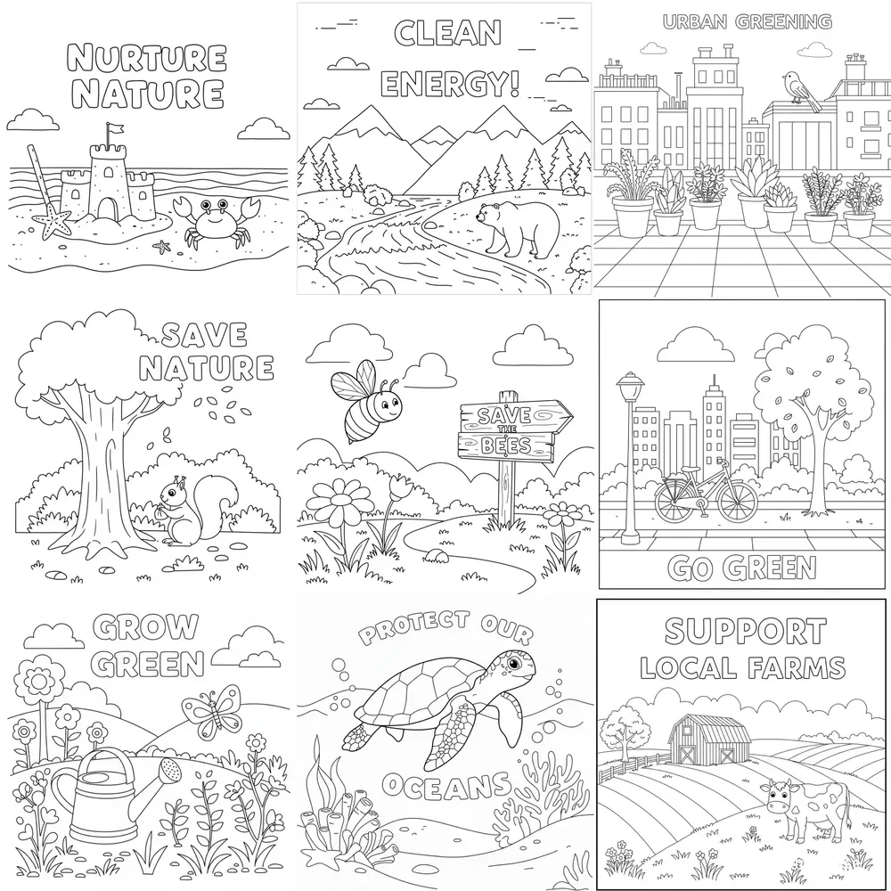 Earth Day Coloring Pages For Kids