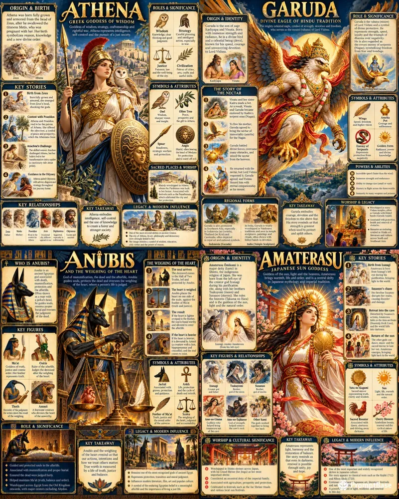Mythology Legends Infographic Atlas Plus