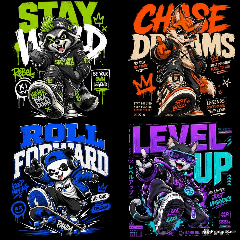 Street Mascot Typography Packs