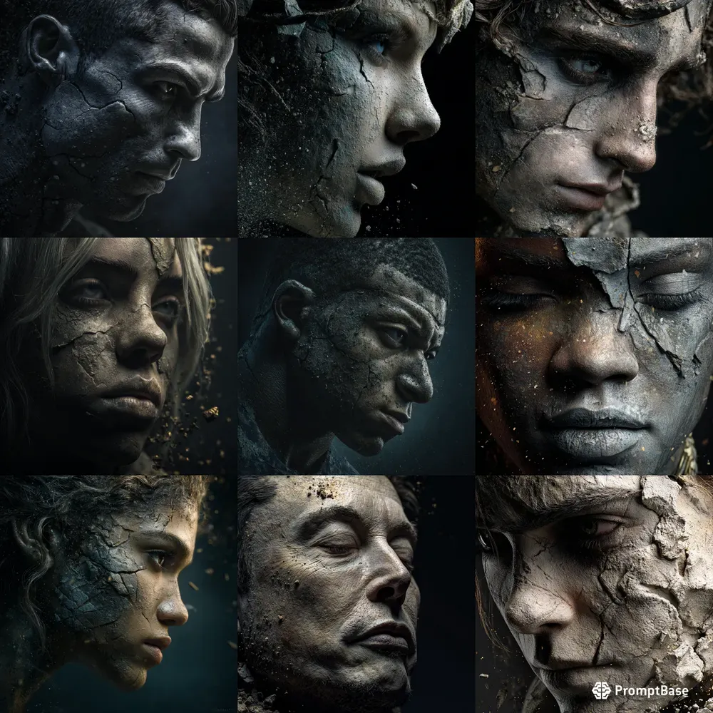 Modern Icons Turning To Stone