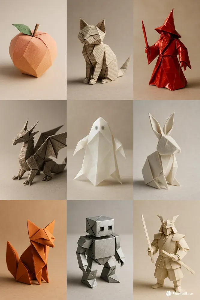 Realistic Origami Paper Art