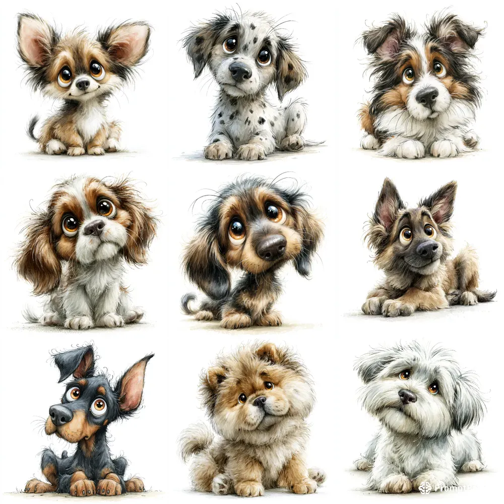 Cute Kawaii Dog Tshirt Cliparts