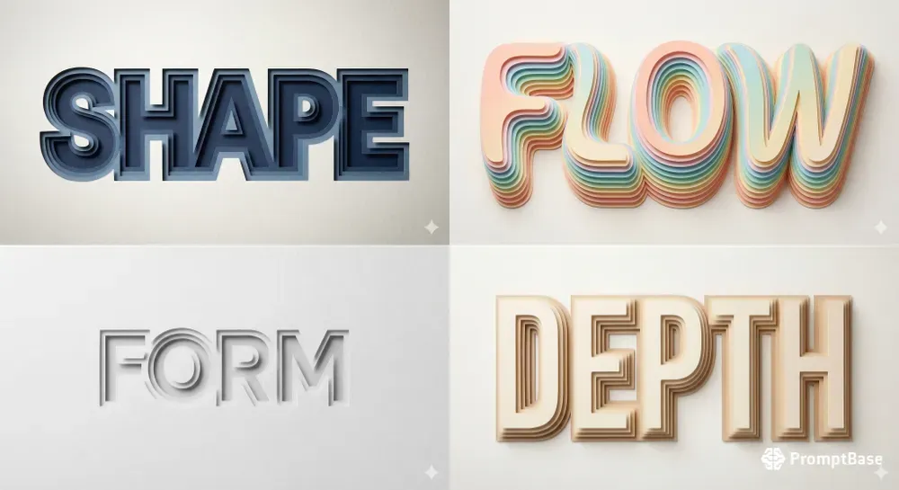 Paper Cut Depth Logo Generator