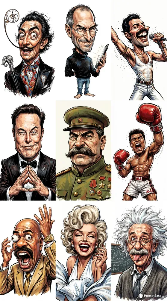 Cinematic Satirical Street Caricatures