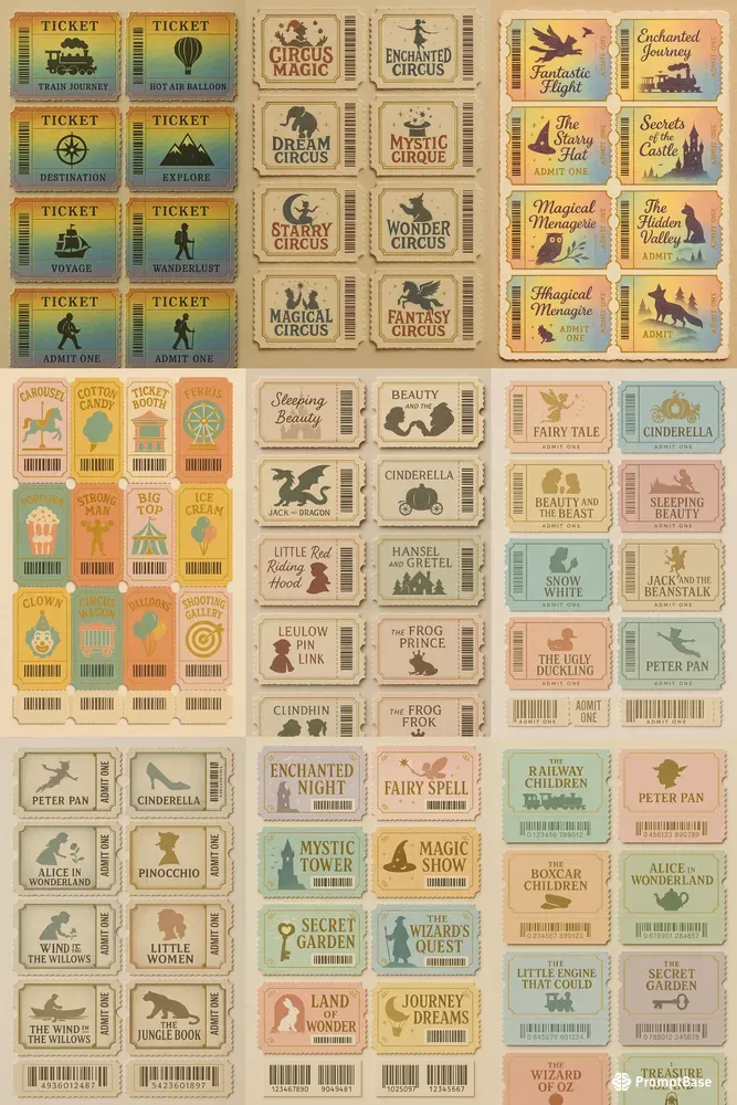 Vintage Ticket Sheets Junk Journals