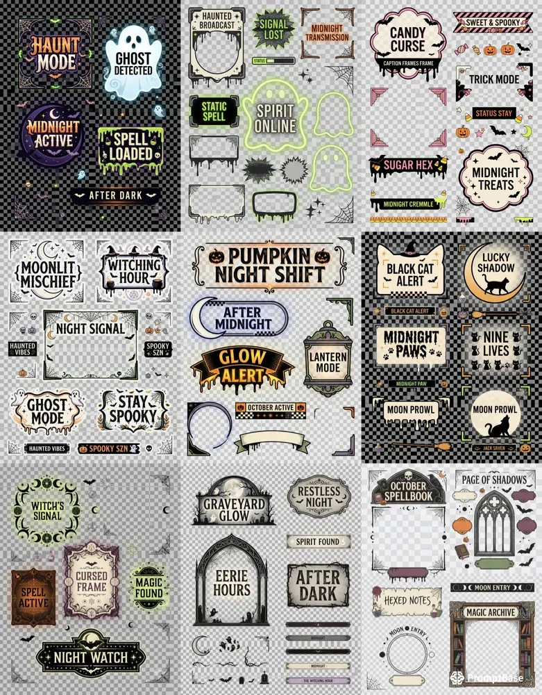 Halloween Graphic Overlays