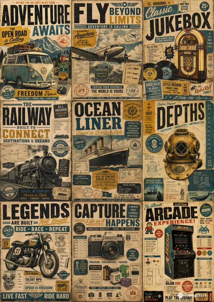 Retro Heritage Poster Collections