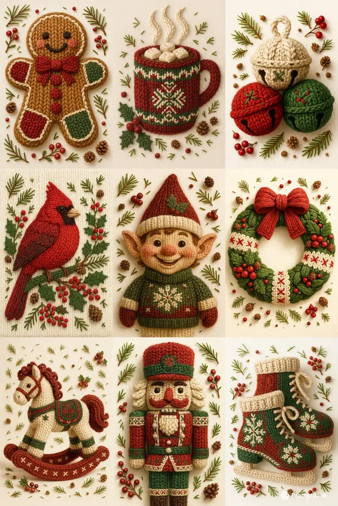 Cozy Knitted Christmas Tapestries