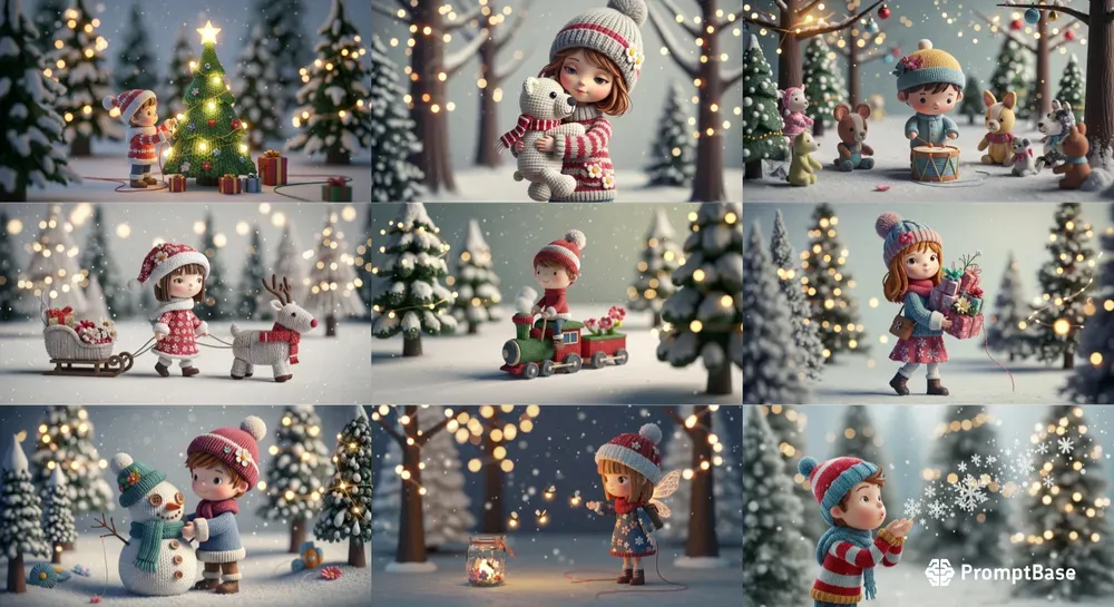 Cozy Semichibi Christmas Characters