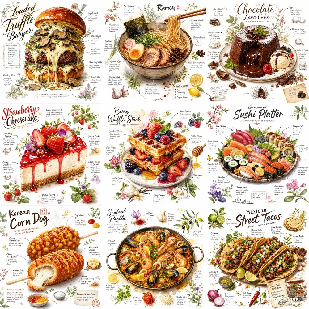 Gourmet Food Stickers