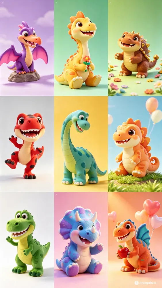 Cute Pixar Dinosaur Toys