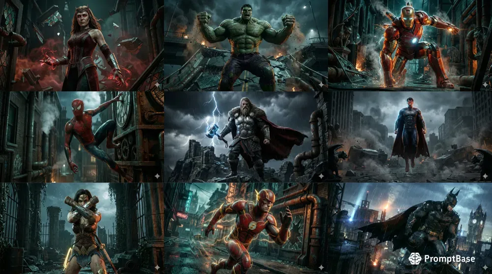 4K 3D Cinematic Comic Characters