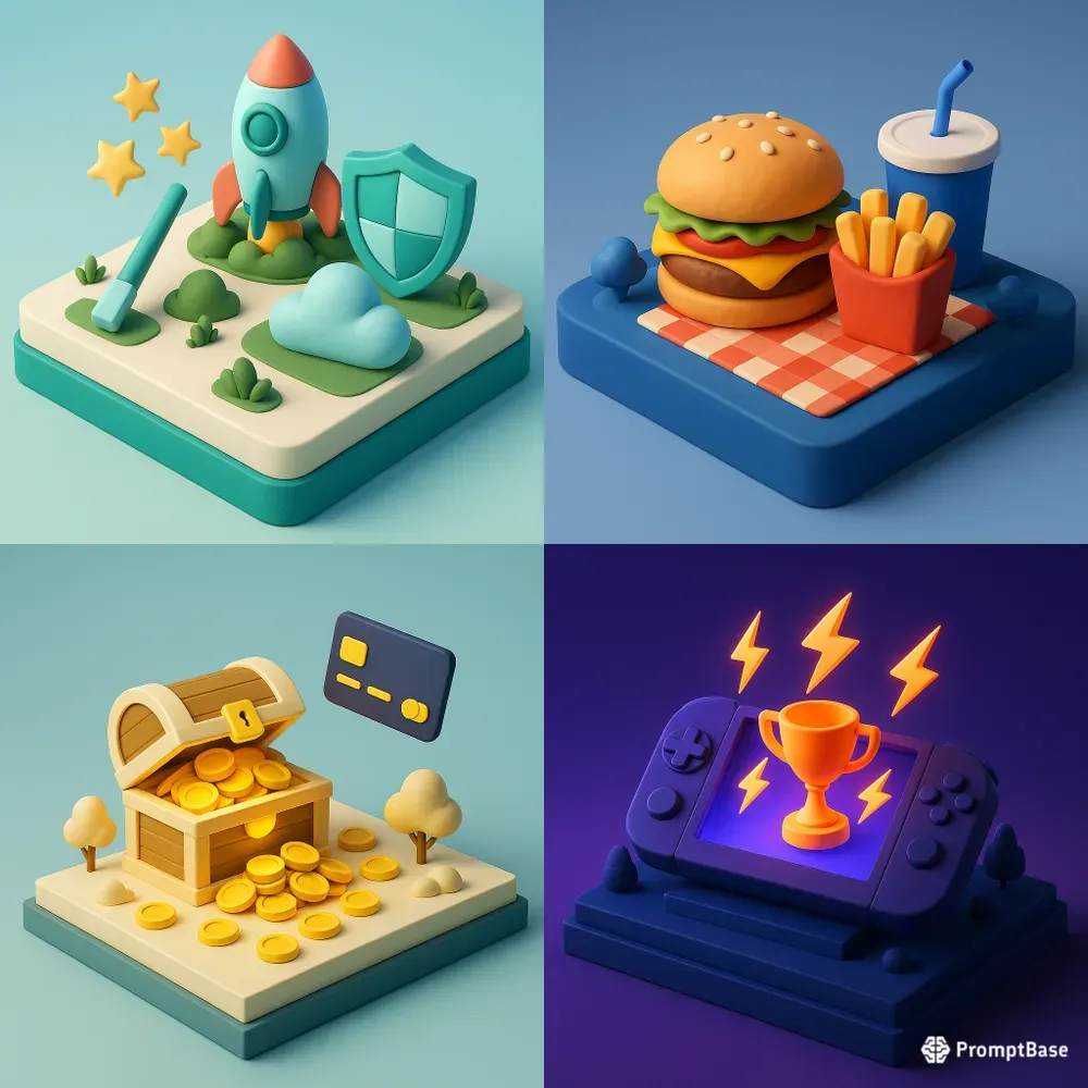 3D Claymorphism Startups